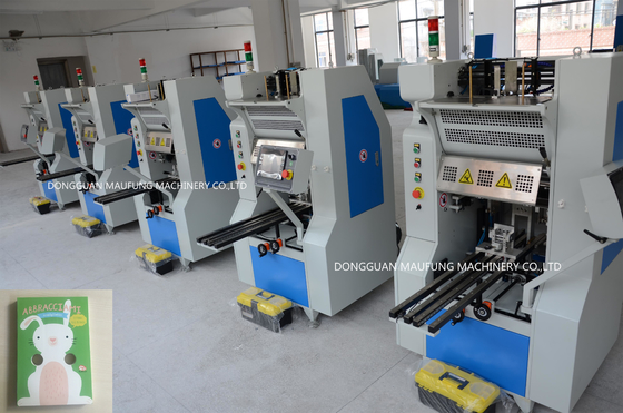 Maufung เด็กการ์ตูนการ์ดบอร์ดหนังสือ Gluing Machine หนังสือภาพวาง Flat Binder MF-PF500
