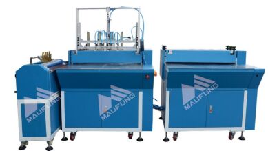 เครื่องห่อกระดาษแข็งสีเทาสำหรับสถานีคู่สำหรับเครื่องทำเคสหนังสือ MF-SCM500A2